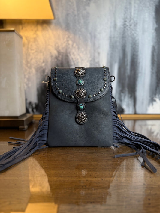 Turquoise Temptation Leather Crossbody Bag