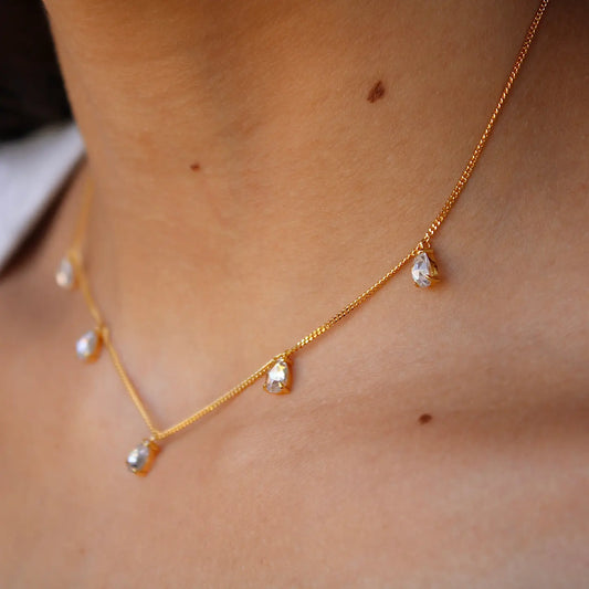 Golden Raindrop Necklace