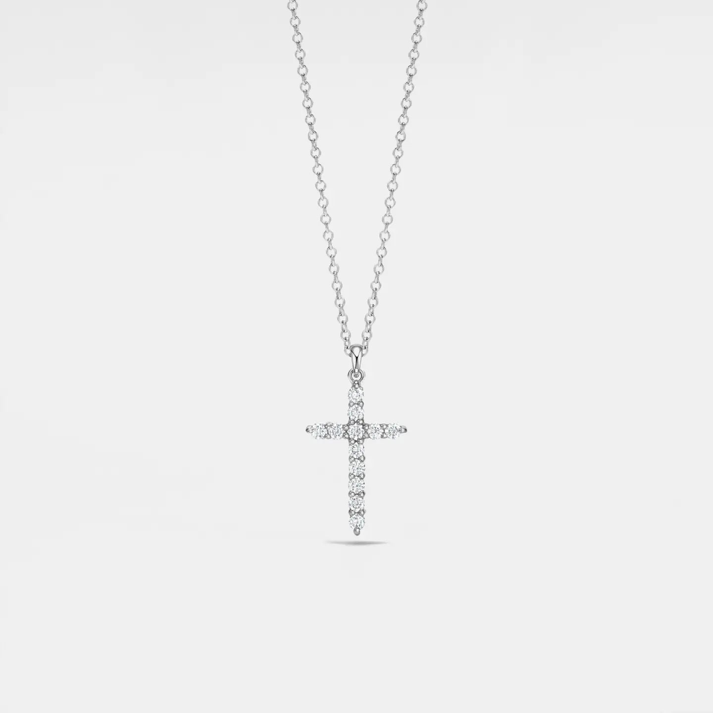 Celestial Radiance Moissanite Cross Necklace